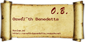 Osváth Benedetta névjegykártya